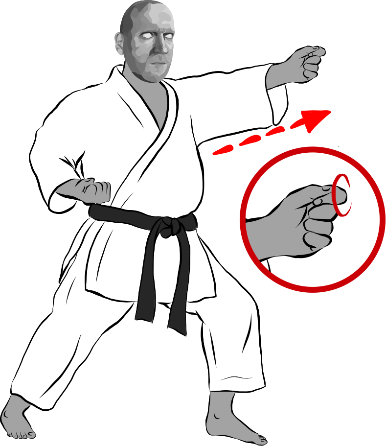 Ippon-ken tsuki (One-knuckle thrust punch)